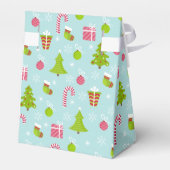かわいいクリスマスホリデーパターン フェイバーボックス (裏面サイド)
