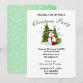 かわいいクリスマスホリデーパーティーの招待状 招待状 (正面/裏面)