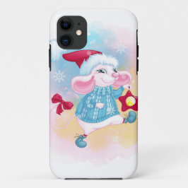 かわいいクリスマスホワイトマウス iPhone 11 ケース