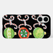 かわいいクリスマスホーホーホー、キャンディーキャンオーナメント Case-Mate iPhoneケース (裏面 (横))