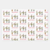 かわいいクリスマスボタニカル ラッピングペーパーシート (正面)