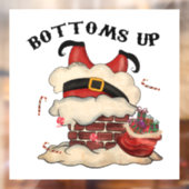 かわいいクリスマスボトムスアップサンタ ウィンドウサイン (シート2)