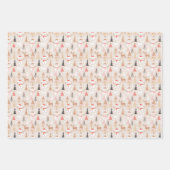 かわいいクリスマスボホ ラッピングペーパーシート (正面3)