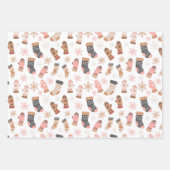 かわいいクリスマスボホ ラッピングペーパーシート (正面)