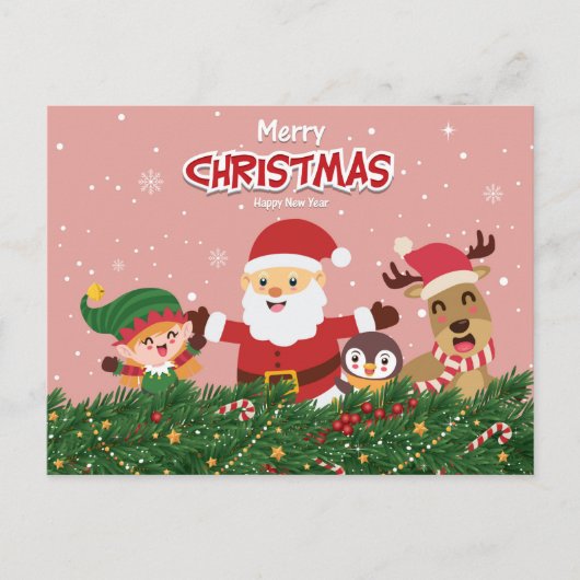 かわいいクリスマスポストカード ポストカード (正面)