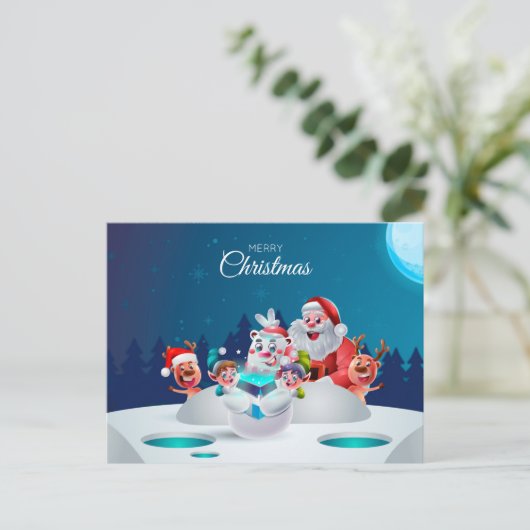 かわいいクリスマスポストカード ポストカード (スタンド正面)