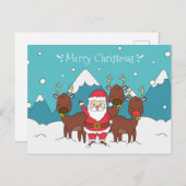 かわいいクリスマスポストカード ポストカード (正面/裏面)