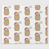 かわいいクリスマスポテト ラッピングペーパー (フラット)