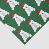 かわいいクリスマスポーラーベアーサンタキッズグリーン 薄葉紙 (詳細)