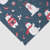 かわいいクリスマスポーラーベアーズ冬の休日 薄葉紙 (詳細)