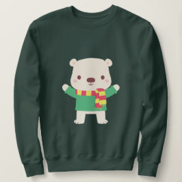かわいいクリスマスポーラーベア スウェットシャツ