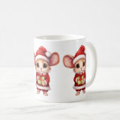 かわいいクリスマスマウスマグ コーヒーマグカップ (正面右)