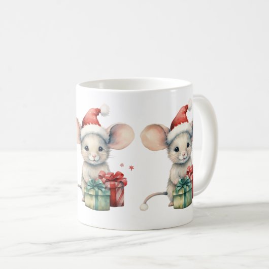 かわいいクリスマスマウスマグ コーヒーマグカップ (正面右)