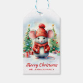 かわいいクリスマスマウス ギフトタグ (正面)