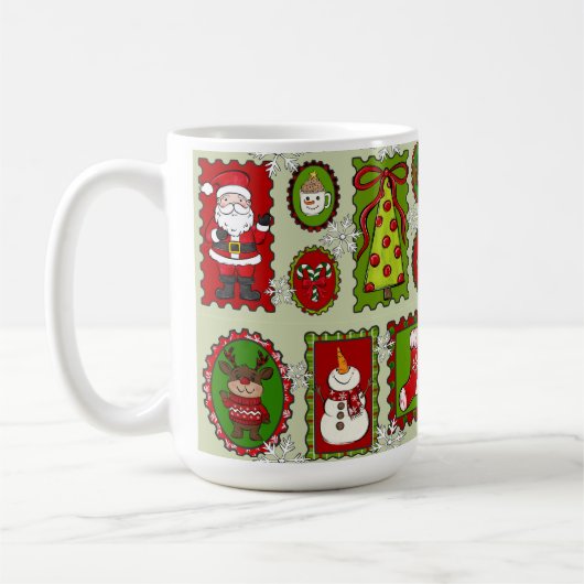 かわいいクリスマスマグカップ コーヒーマグカップ (左)