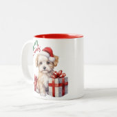 かわいいクリスマスマグカップ ツートーンマグカップ (正面左)