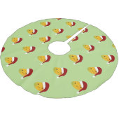 かわいいクリスマスマンゴ ブラッシュドポリエステルツリースカート (アングル)