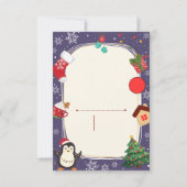 かわいいクリスマスマーケットのイラストテーマ 招待状 (裏面)