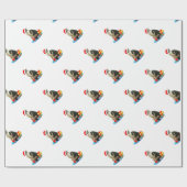 かわいいクリスマスマーリンキャット ラッピングペーパー (フラット)