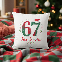 かわいいクリスマスミームシックスセブン67 6 7 ホリデー クッション