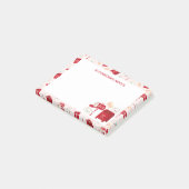 かわいいクリスマスメールのパタパーソナライズされたーン ポストイット (アングル)