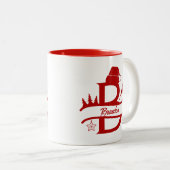 かわいいクリスマスモノグラム&ネームマグカップ ツートーンマグカップ (正面右)