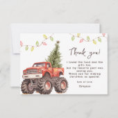 かわいいクリスマスモンスターカー サンキューカード (正面)