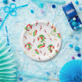 かわいいクリスマスユニコーンモダンフェスティバルガーリーキッズ ペーパープレート (パーティー)