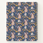 かわいいクリスマスヨガ牛のユニークなデザイン ノートブック (裏面)