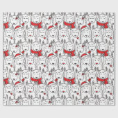 かわいいクリスマスラッピング紙 ラッピングペーパー (フラット)