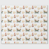 かわいいクリスマスラッピング紙 ラッピングペーパー (フラット)