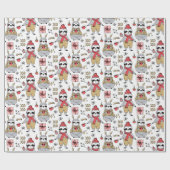 かわいいクリスマスラッピング紙 ラッピングペーパー (フラット)