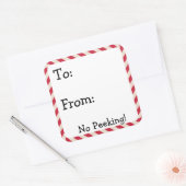 かわいいクリスマスラベルスタンプ スクエアシール (封筒)