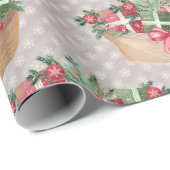 かわいいクリスマスラマ ラッピングペーパー (ロールコーナー)