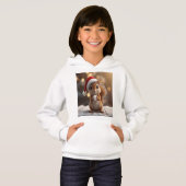 かわいいクリスマスリスのパーカー 女子用 (正面フル)