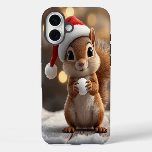 かわいいクリスマスリスのiPhone 16 Plusケース Case-Mate iPhoneケース (裏面)