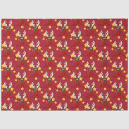 かわいいクリスマスルドルフトナカイレッド 薄葉紙