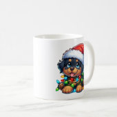 かわいいクリスマスロットワイラーマグカップ コーヒーマグカップ (正面右)