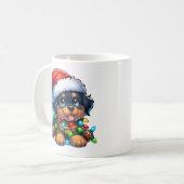 かわいいクリスマスロットワイラーマグカップ コーヒーマグカップ (正面左)