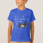 かわいいクリスマスロバの雪の結晶 Tシャツ (正面)