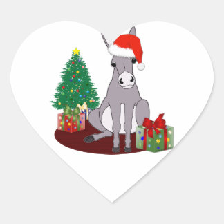 かわいいクリスマスロバ ハートシール