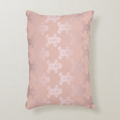 かわいいクリスマスローズの金ゴールドのジンジャーブレッドマンパターン アクセントクッション (正面(垂直))