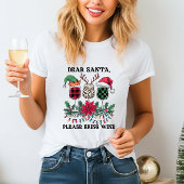 かわいいクリスマスワインTシャツ Tシャツ