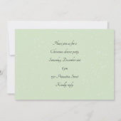 かわいいクリスマスヴィンテージカーホリー雪のセージ 招待状 (裏面)