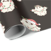 かわいいクリスマスヴィンテージ幽霊とライト ラッピングペーパー (ロールコーナー)