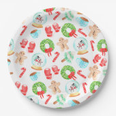 かわいいクリスマス一年で最も素敵な時間 ペーパープレート (正面)