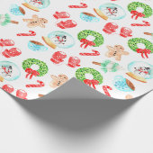 かわいいクリスマス一年で最も素敵な時間 ラッピングペーパー (角)