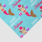 かわいいクリスマス人魚ガールサンタハット海 薄葉紙 (詳細)