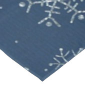 かわいいクリスマス休暇の青い雪片冬のクリスマス テーブルクロス (アングル)