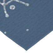 かわいいクリスマス休暇の青い雪片冬のクリスマス ミディアムテーブルランナー (コーナー)